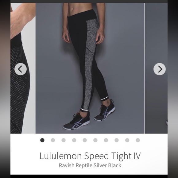 lululemon athletica Pants - Lululemon special edition speed tight reflective‎ ravish reptile sz 6